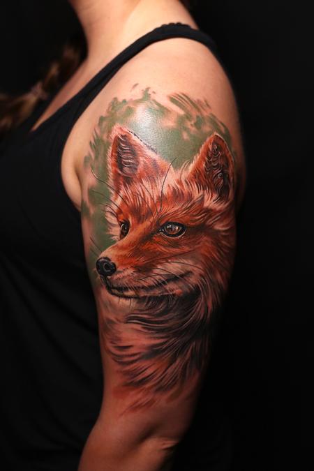 Tattoos - Freehand Fox - 122977